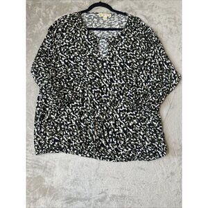 Women’s Michael Kors Top Camo Green Black Plus 3X